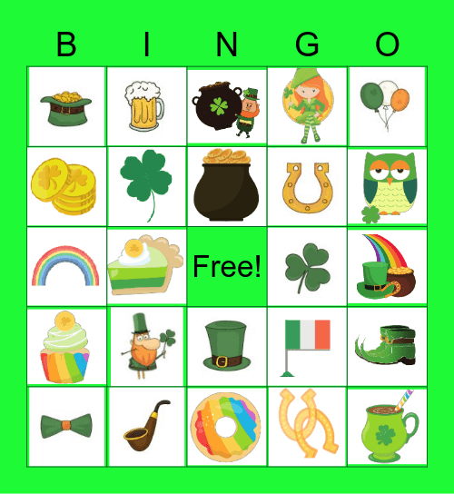 st pattys day bingo cards