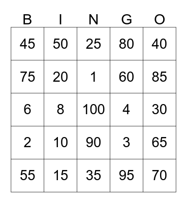 We are 100 days smarter! Bingo Card