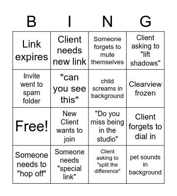 CLEARVIEW BINGO Card