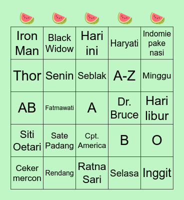 🍉 bea 🍉 Bingo Card