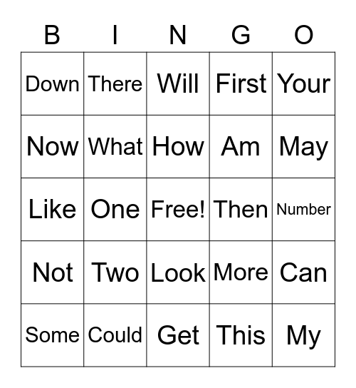 The Bike Lesson Bingo Card