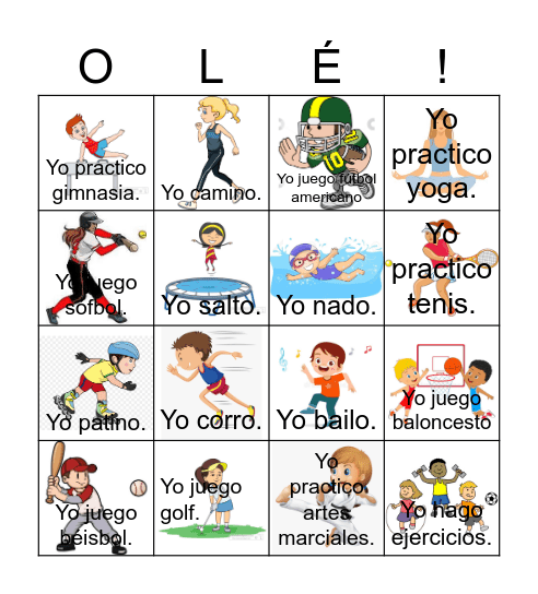 Los Deportes Bingo Card