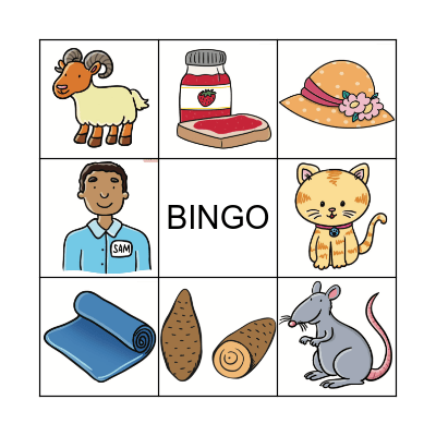 TOP PHONICS 2 UNIT 1 BINGO Card