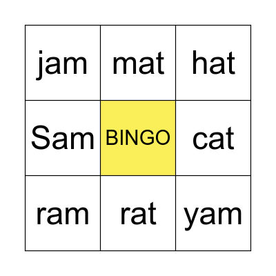 TOP PHONIC 2 _ Unit 1 BINGO Card