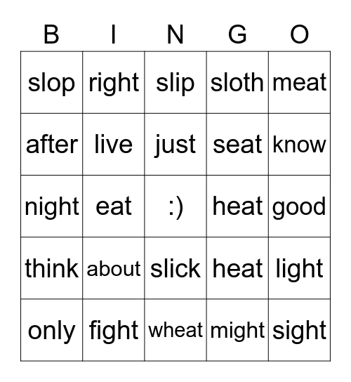 Week 27 Bingo Card