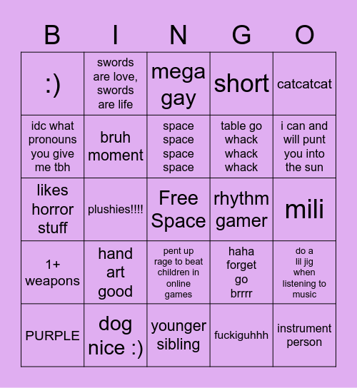 617 Bingo Card