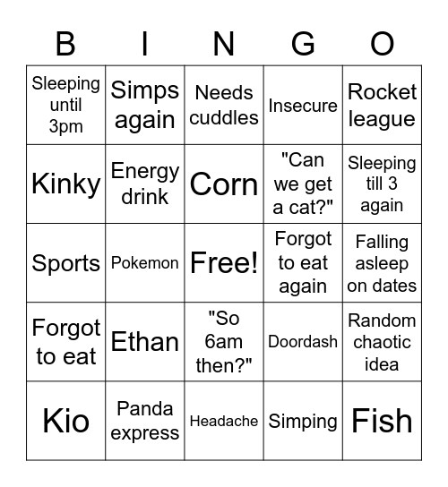 Beef Bingo Card