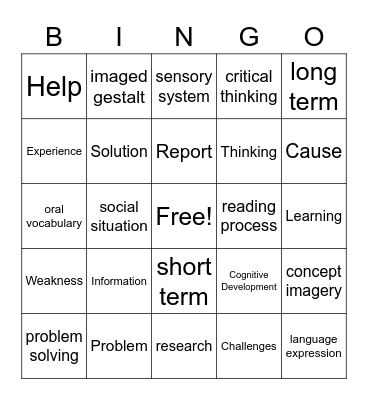 V&V Bingo Card