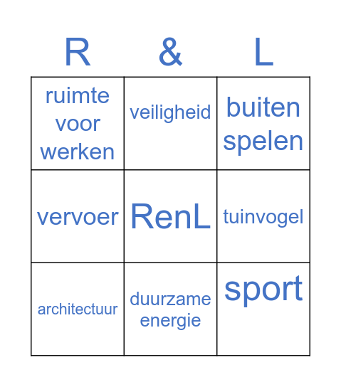 RenL Bingo Card