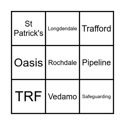 Manchester Secondary Bingo Card