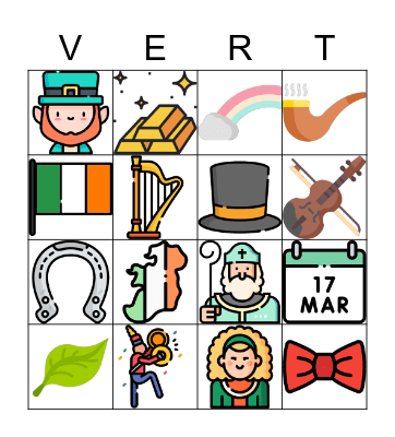 Joyeuse Saint Patrick Bingo Card