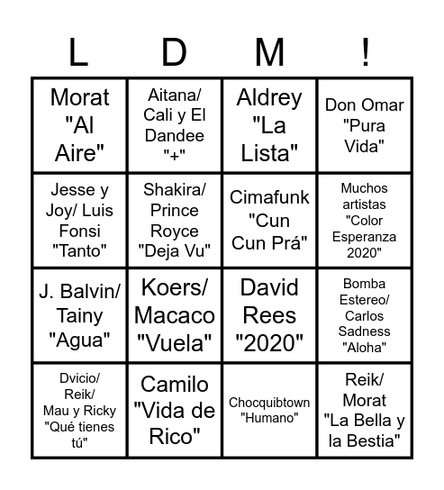 Locura de marzo 2021 Bingo Card