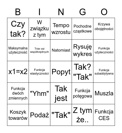 Mikra z Malagą Bingo Card