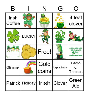 TEC - St. Patrick's Day Bingo Card