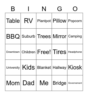 BlueKid Bingo Card