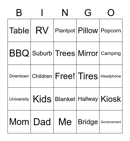 BlueKid Bingo Card