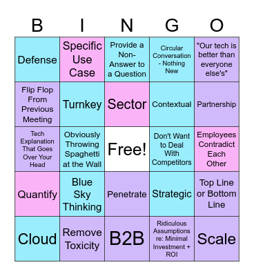 Get in the "Spirit" Bingo Card