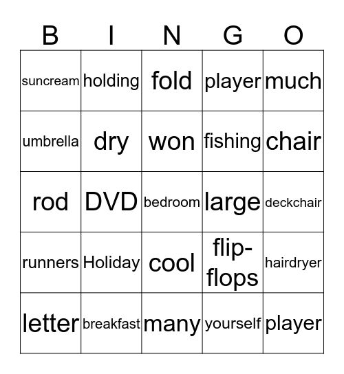 Denzel's Holiday (1) Bingo Card