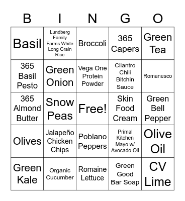 St. Patrick's Day Bingo Card