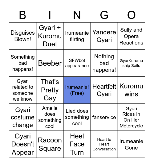 196 Bingo Card