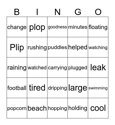 Denzel's Holiday (2) Bingo Card