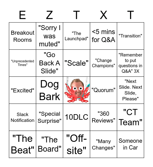 All Hands Bingo Card