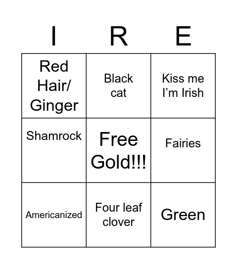 Saint Paddy's Day!!! Bingo Card