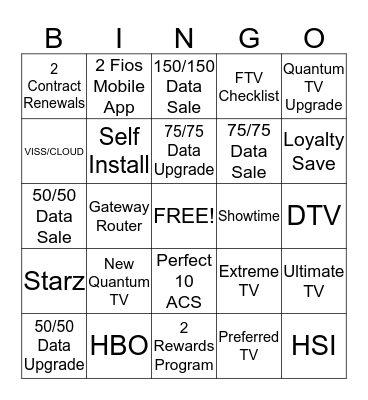 The Money Team Bingo Card