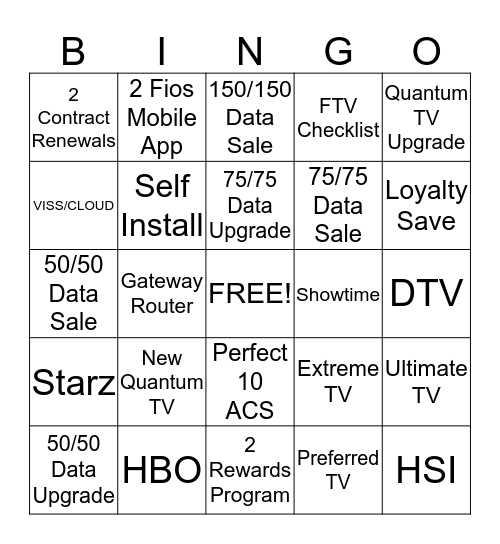 The Money Team Bingo Card