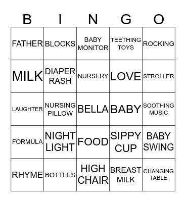 BELLA'S BINGO Card