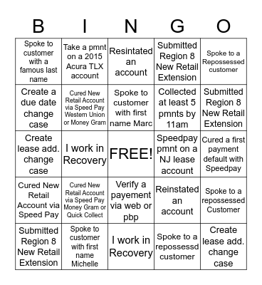 Harris Bingo Card