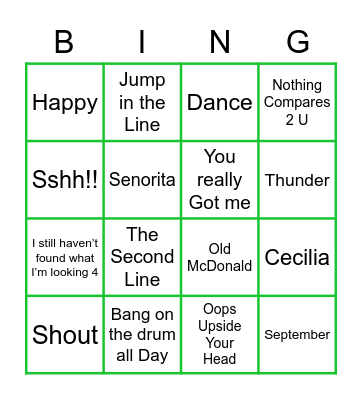 Irish Bingo Card