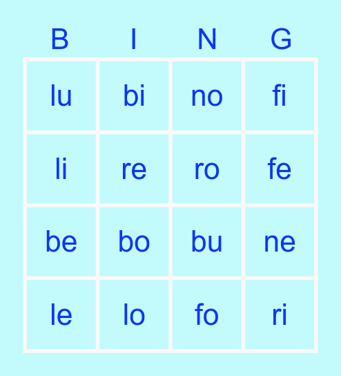 Teacher Ángel Bingo Card