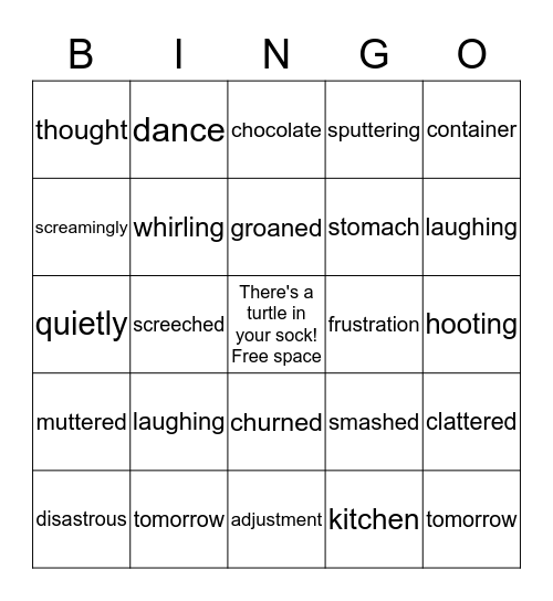Luli's Party Bingo Card