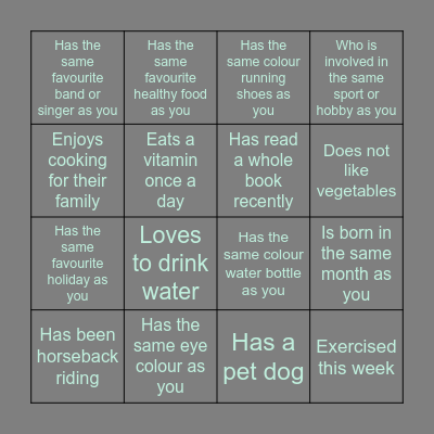 Find Someone Who... Bingo Card