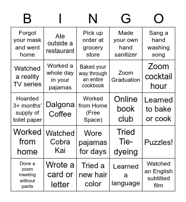 Royal Groups Anniversary BINGO Card