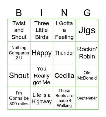 Irish Bingo Card