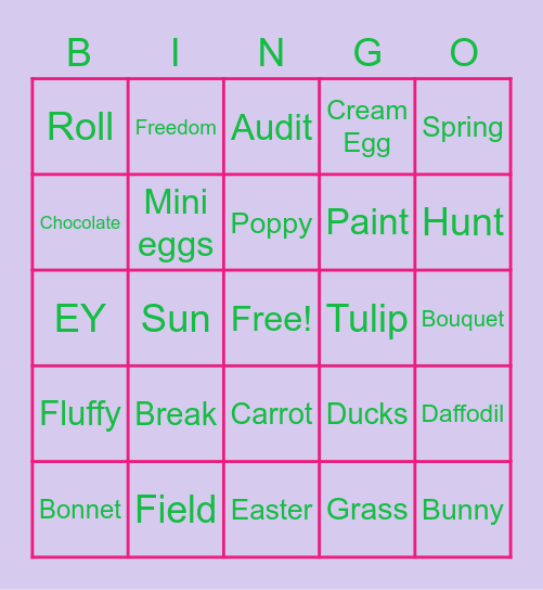 Easter Bingo! Bingo Card