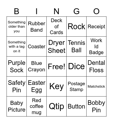 Mary Bingo Card