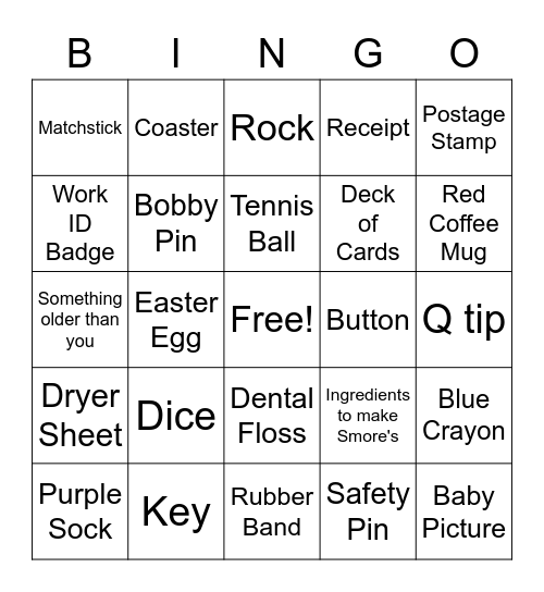Megan Bingo Card