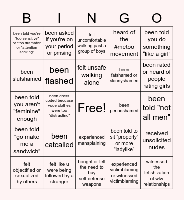 qhss npfh x sigma women's history month snack & chat Bingo Card