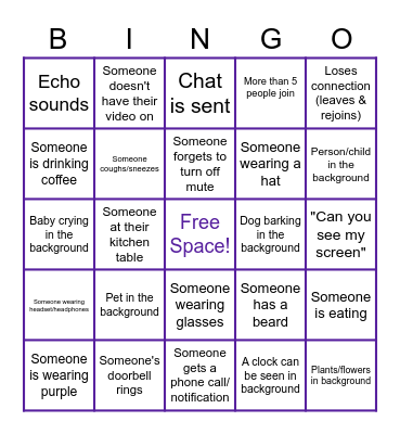 Digital School Virtual BINGO Card