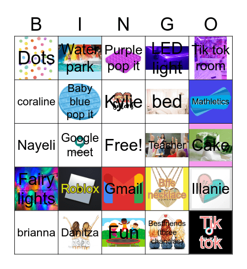The fun bingo card Bingo Card