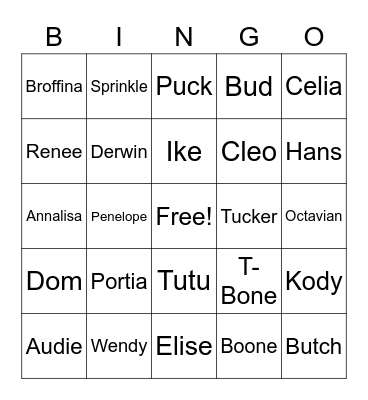 Animal Crossing Bingo Card