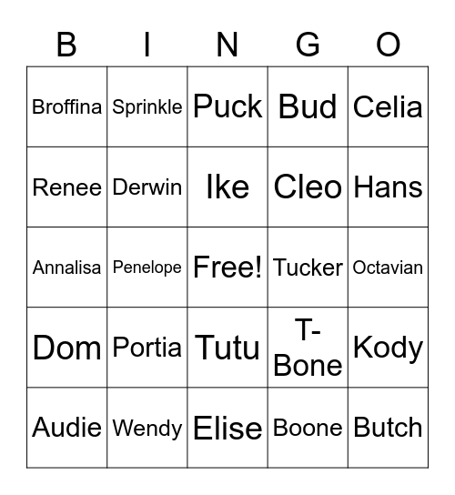 Animal Crossing Bingo Card