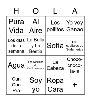 Canciones Populares de 2020-21 Bingo Card