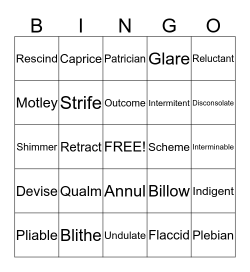Word Masters- Shere-Ka Bingo Card