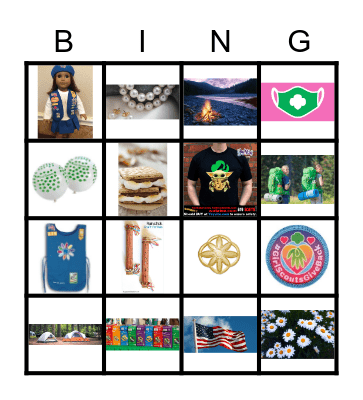 Girl Scouts Bingo Card