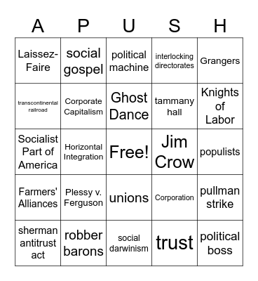 Period 6 BINGO Card