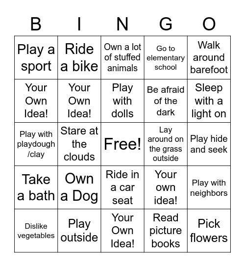 "Used to" ESL Bingo Card